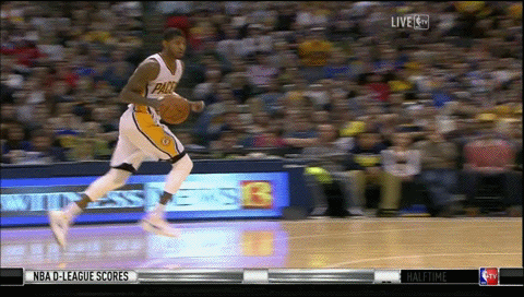Paul George casually rose up for a 360 windmill dunk after the