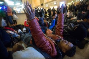 Protesters at Die-In Grand Central Terminal NYC