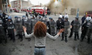 Protests in Baltimore After Funeral Held For Baltimore Man Who Died While In Police Custody