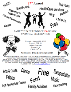 17th Annual Family Fun Filled Back-in-School Carnival Celebration