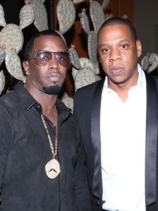 HOUSTON, TX - FEBRUARY 16:  (L-R) Sean "Diddy" Combs and Jay-Z attend The Two Kings Dinner presented by Sprite at RDG + Bar Annie on February 16, 2013 in Houston, Texas.  (Photo by Johnny Nunez/WireImage)
