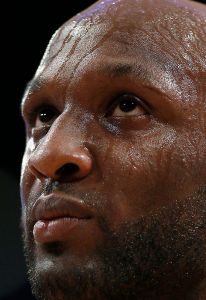 Lamar Odom during a break in the action in game two of the Western Conference Finals at Staples Cen