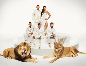 EMPIRE: Cast Pictured L-R: (Bottom Row) Trai Byers as Andre Lyon, Bryshere Gray as Hakeem Lyon and Jussie Smollett as Jamal Lyon (Top Row) Terrence Howard as Lucious Lyon and Taraji P. Henson as Cookie Lyon in EMPIRE. Season Two premieres Wednesday, Sept. 23 (9:00-10:00 PM ET/PT) on FOX. (Photo by FOX via Getty Images)