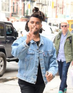 NEW YORK, NY - OCTOBER 09:  Singer/Rapper Model The Weeknd is seen walking in Soho   on October 9, 2015 in New York City.  (Photo by Raymond Hall/GC Images)