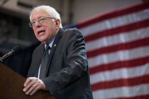 Bernie Sanders Holds Campaign Rally At St. Louis Area High School