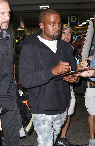 Kanye West Arrives At Miami International Airport