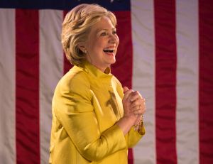 Hillary Clinton at a campaign rally in sunset park. Hillary...