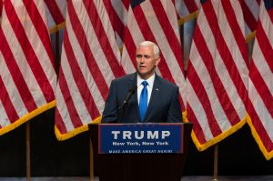 Mike Pence speaks during Donald Trump introduction Governor...