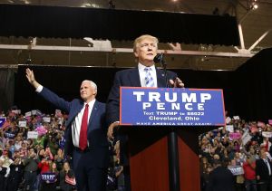 Donald Trump And Mike Pence Hold Campaign Rally In Cleveland