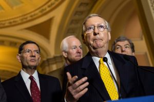 Senate Legislators Speak To The Media After Their Weekly Policy Luncheons