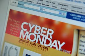 Cyber Monday specials are seen on the Co