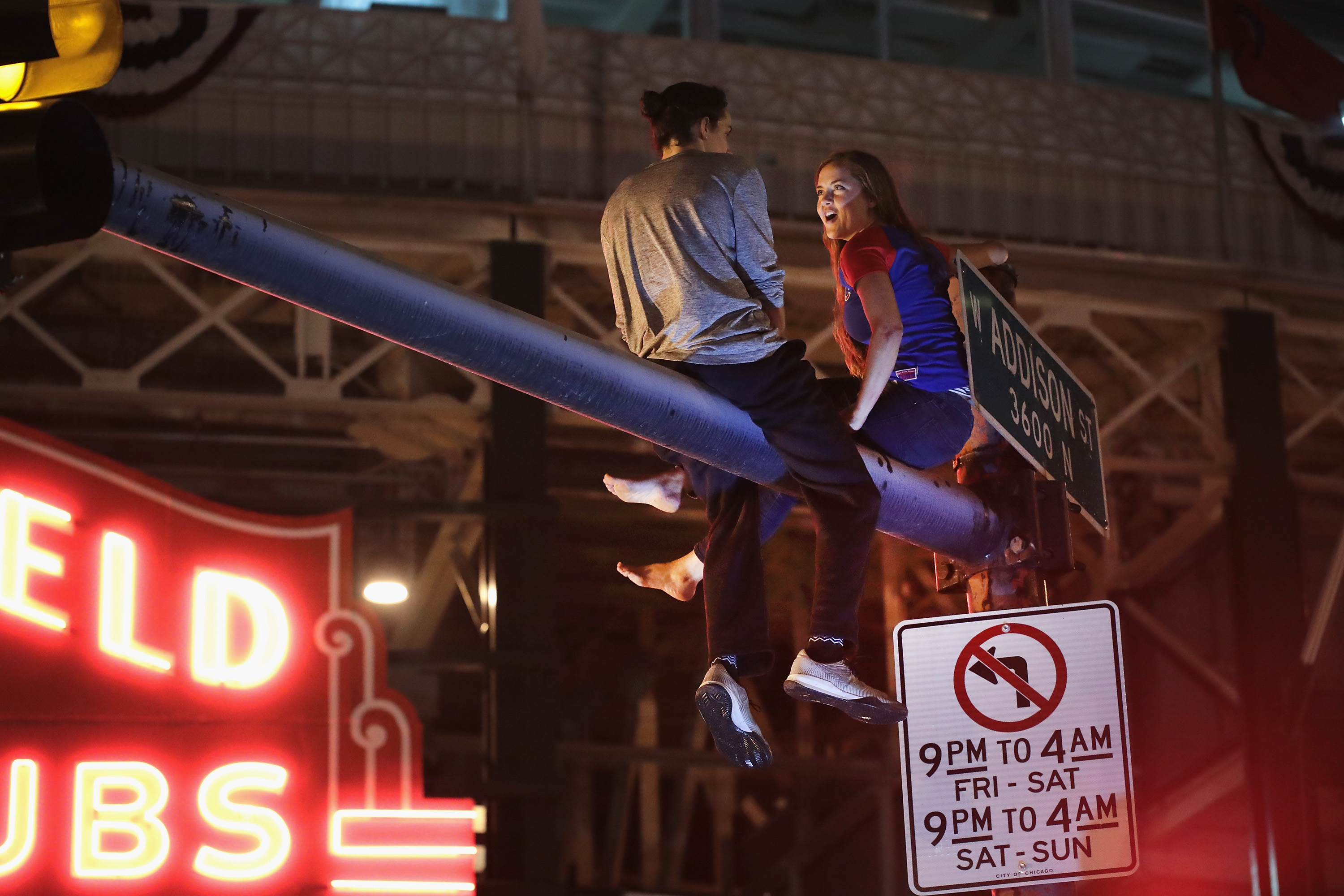 Chicago Cubs Fans Gather To Watch Game 7 Of The World Series Against The Cleveland Indians