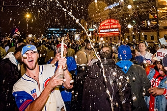 Chicago Cubs Fans Gather To Watch Game 7 Of The World Series Against The Cleveland Indians