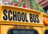 Close-Up Of School Bus With Text