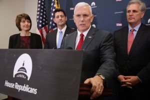 Vice President-Elect Gov. Mike Pence Meets With House Republicans In Capitol Hill