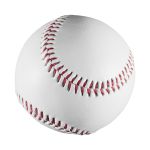 Red and White Baseball on a white background with clipping path