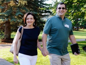 Sheryl Sandberg & husband Dave Goldberg arrive for an annual conference