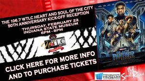 The 106.7 WTLC Heart & Soul of the City 50th Anniversary Kick-Off Reception Flyer