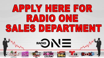 Apply Here For Radio One Sales Department Graphic