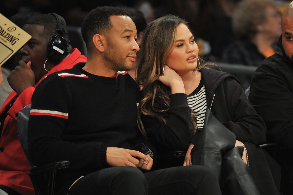 Celebrities At The Los Angeles Lakers Game