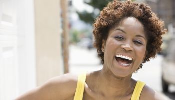 Black woman laughing