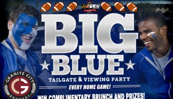 Big Blue Tailgate & Viewing Party Flyer