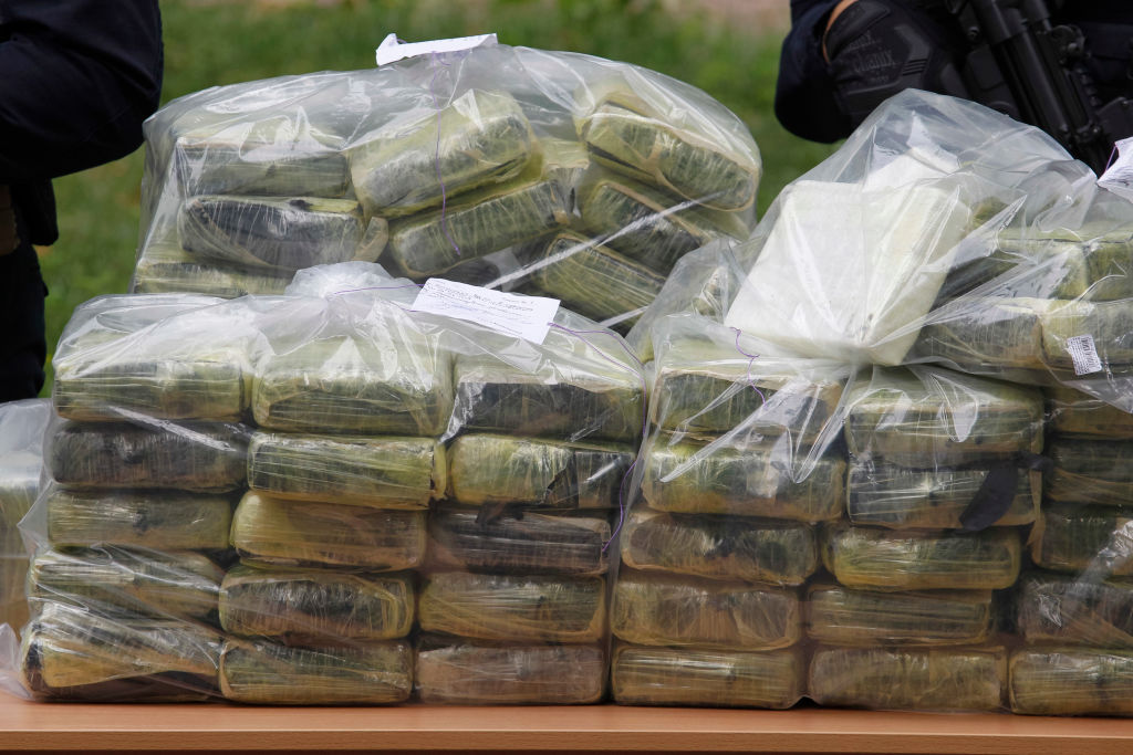 Bags of cocaine, which were seized during a special police...