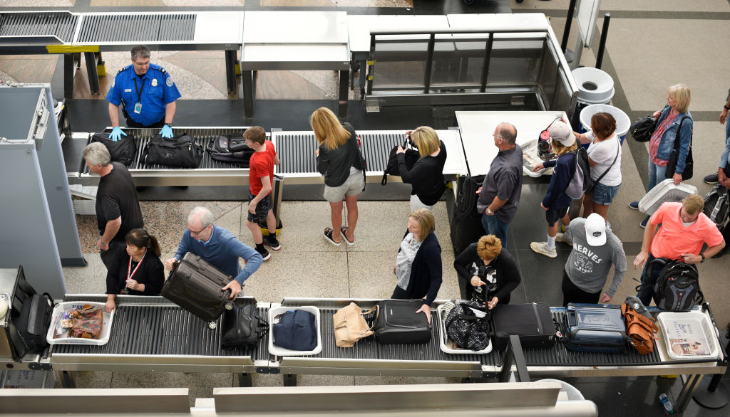 TSA security lines at Denver International Airport