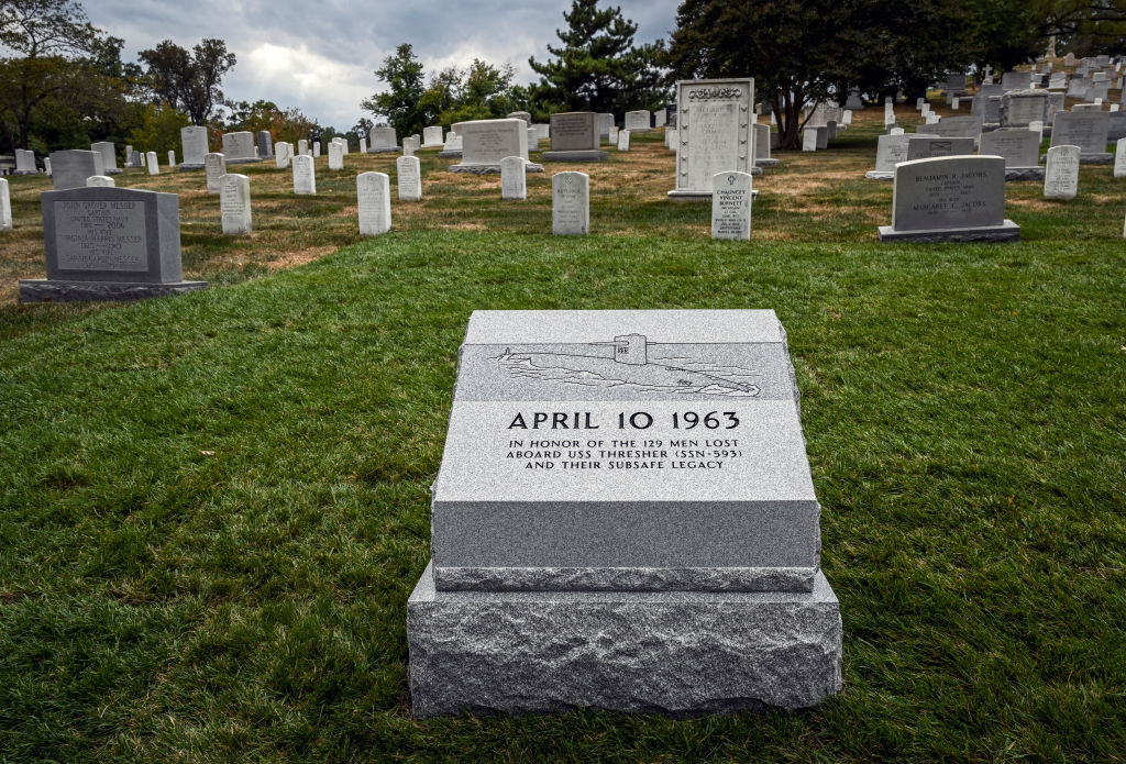 Dedication of a memorial at Arlington Memorial cemetery to the officers and crew of the USS Thresher, a nuclear submarine that sank in 1963, on September 26 in Arlington, VA.