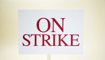 On strike sign