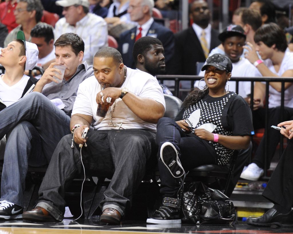 Celebrities Attend The Miami Heat vs New York Knicks Games