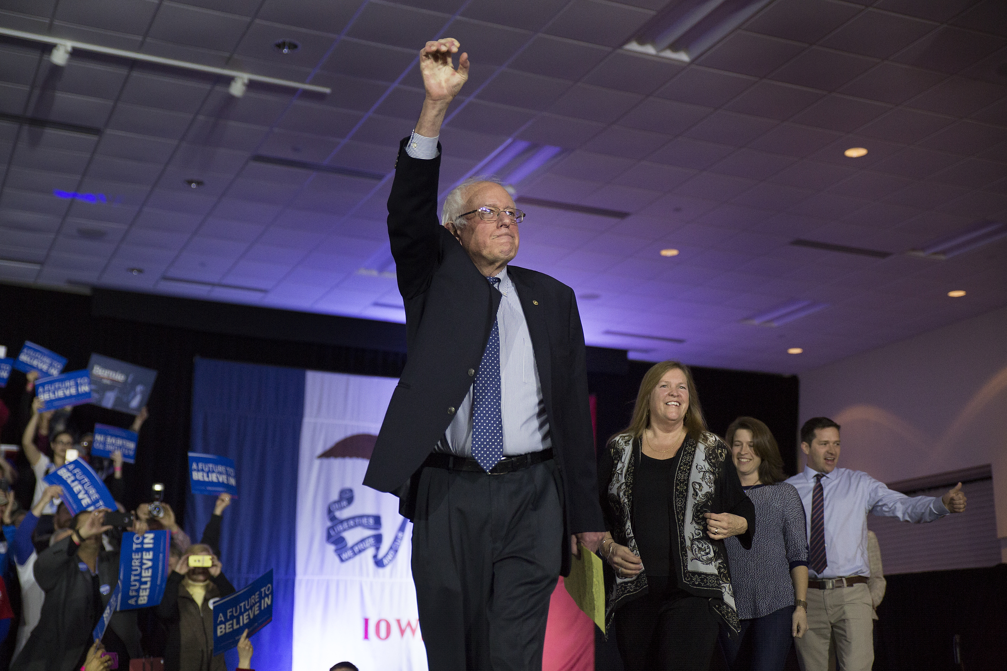 Bernie Sanders on Caucus night