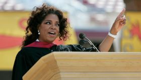 Oprah Winfrey gives an inspirational speech as the commencement keynote speaker during Stanford's commencement ceremony on June 12, 2008 in Stanford, Calif . This year, Stanford will confer an estimated 1,723 bachelor's degrees, 2,013 master's degrees