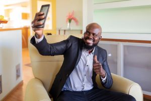 Self-Confident African Businessman at Home