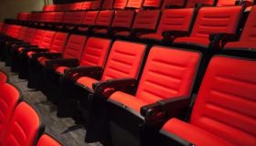 High Angle View Of Empty Chairs In Movie Theater