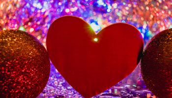 Heart with festive decoration