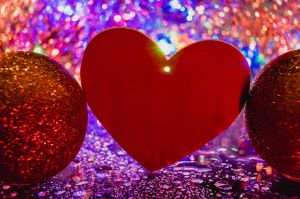 Heart with festive decoration