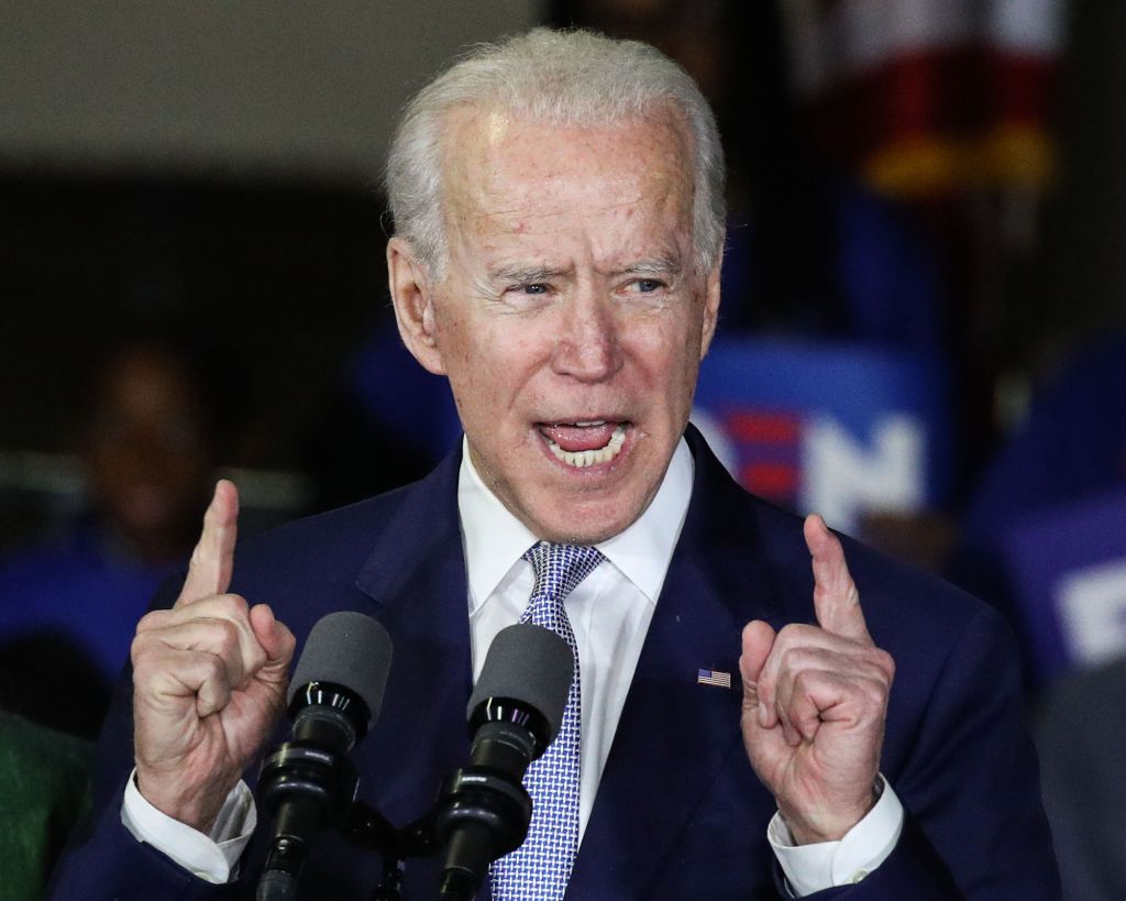Former Vice President Joe Biden, 2020 Democratic presidential candidate, speaks during the Jill and...