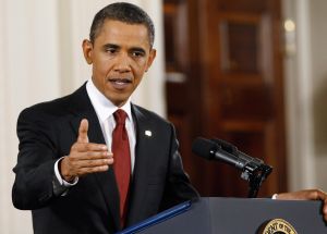 President Obama Holds News Conference In White House East Room