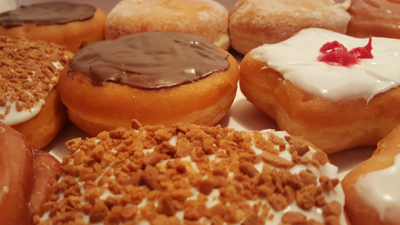 Close-Up Of Dessert Donuts
