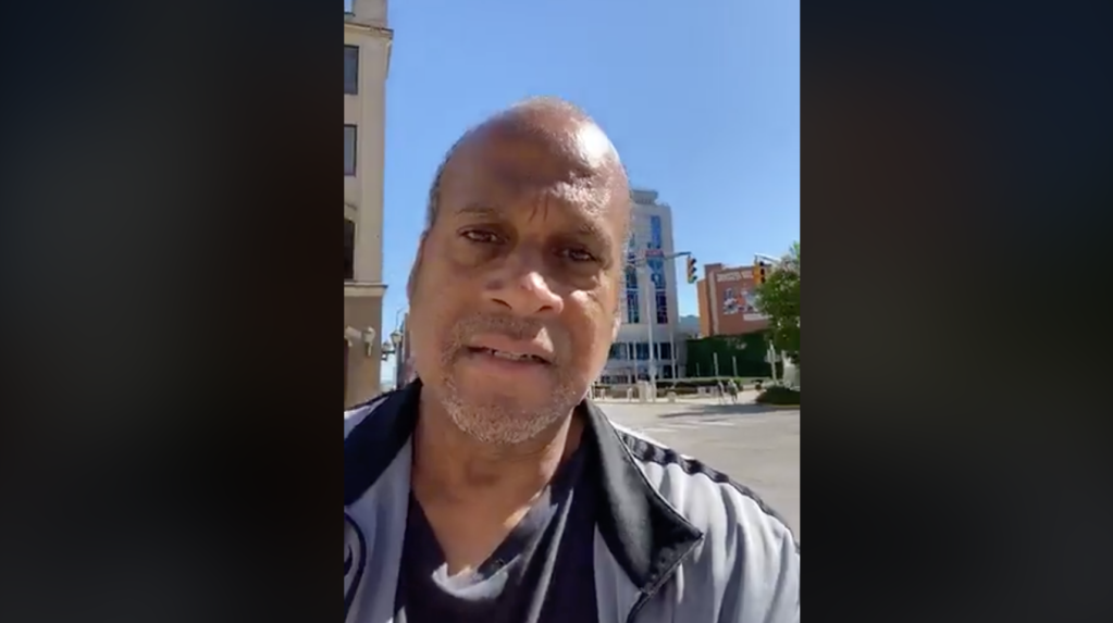 Jerry Wade in Downtown Indy after protests