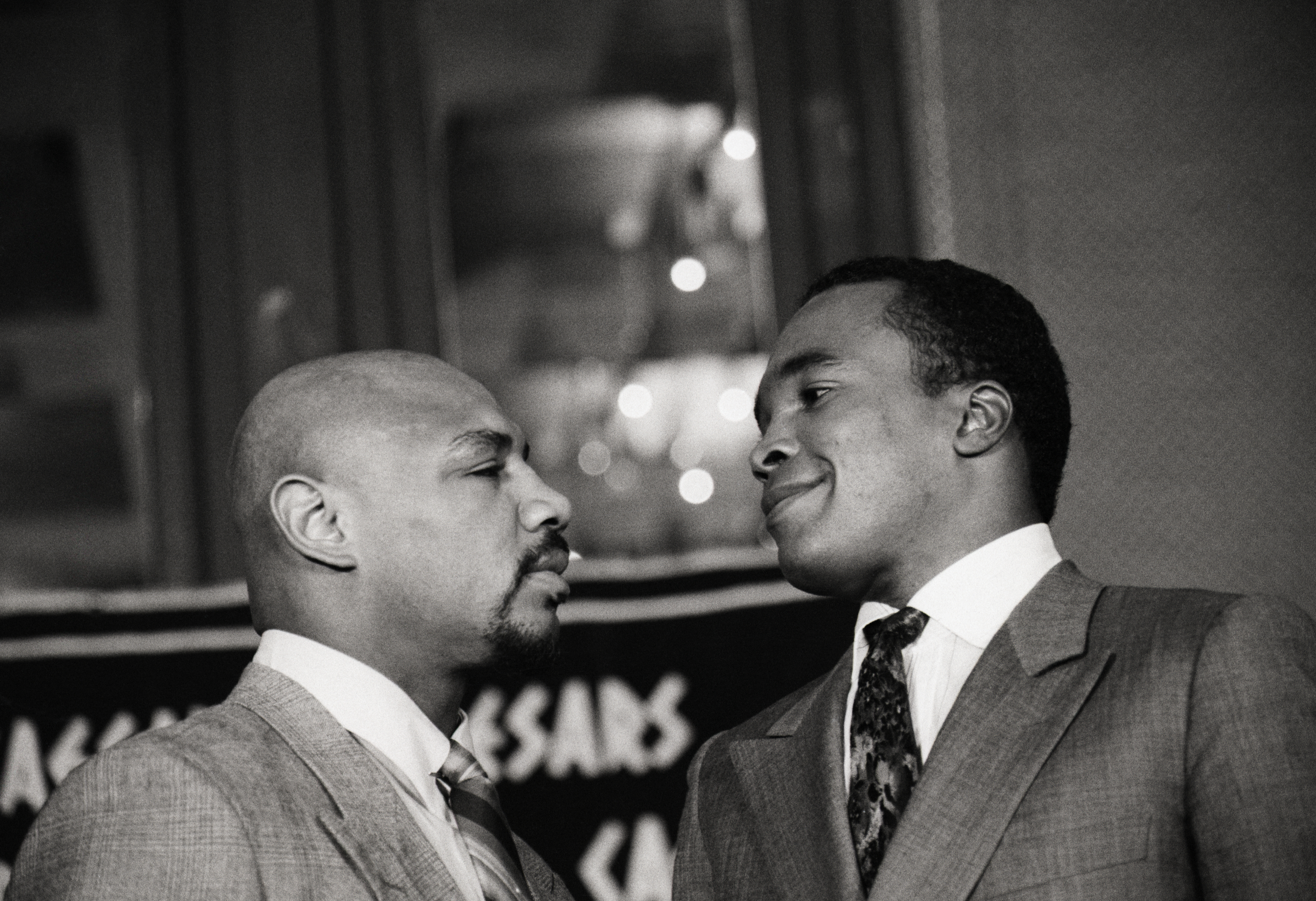 Marvin Hagler and Sugar Ray Leonard...