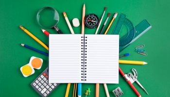Notepad and school supplies