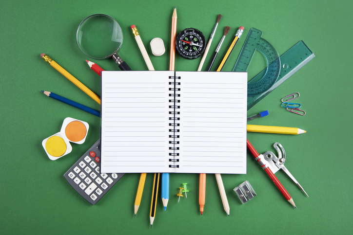 Notepad and school supplies