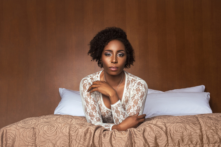 Sexy Black Woman in Bed