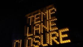 Temporary Lane Closure Sign