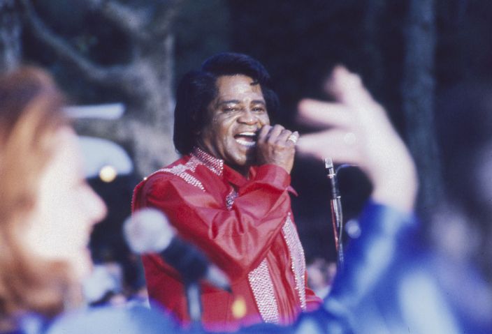 Bill Tompkins James Brown performs during the Central Park Summerstage Concert Series Archive