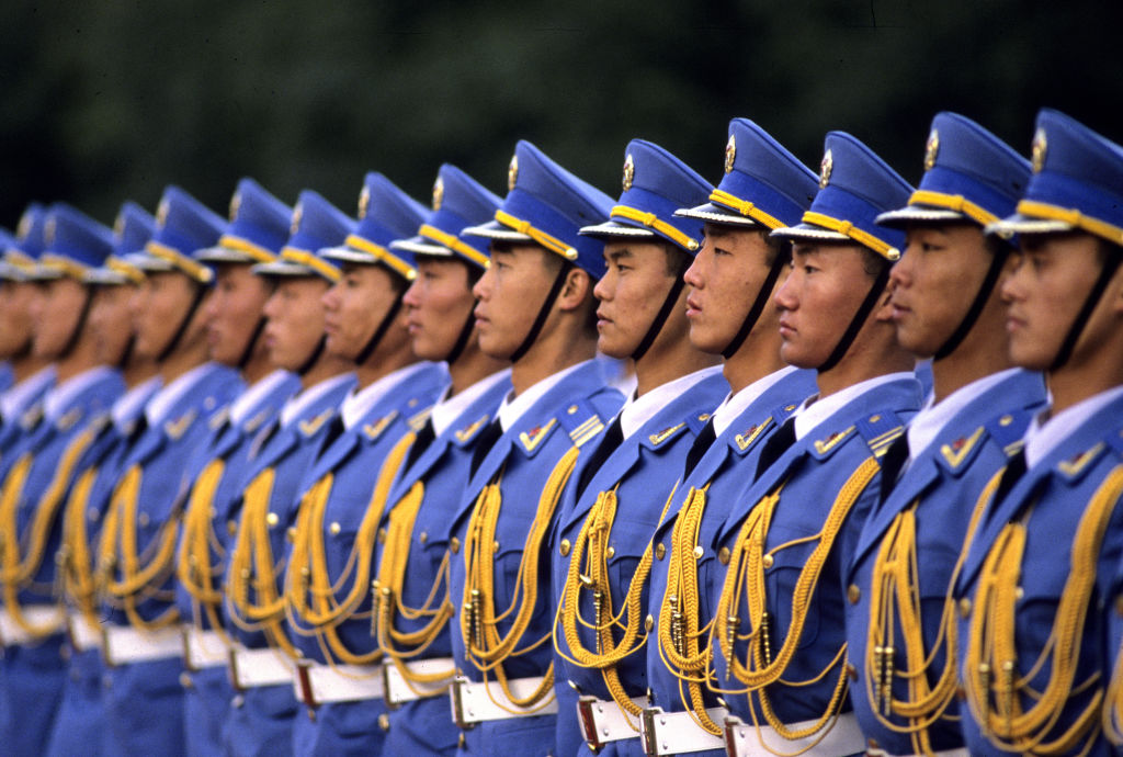 PLA Honor Guard In Tiananmen Square