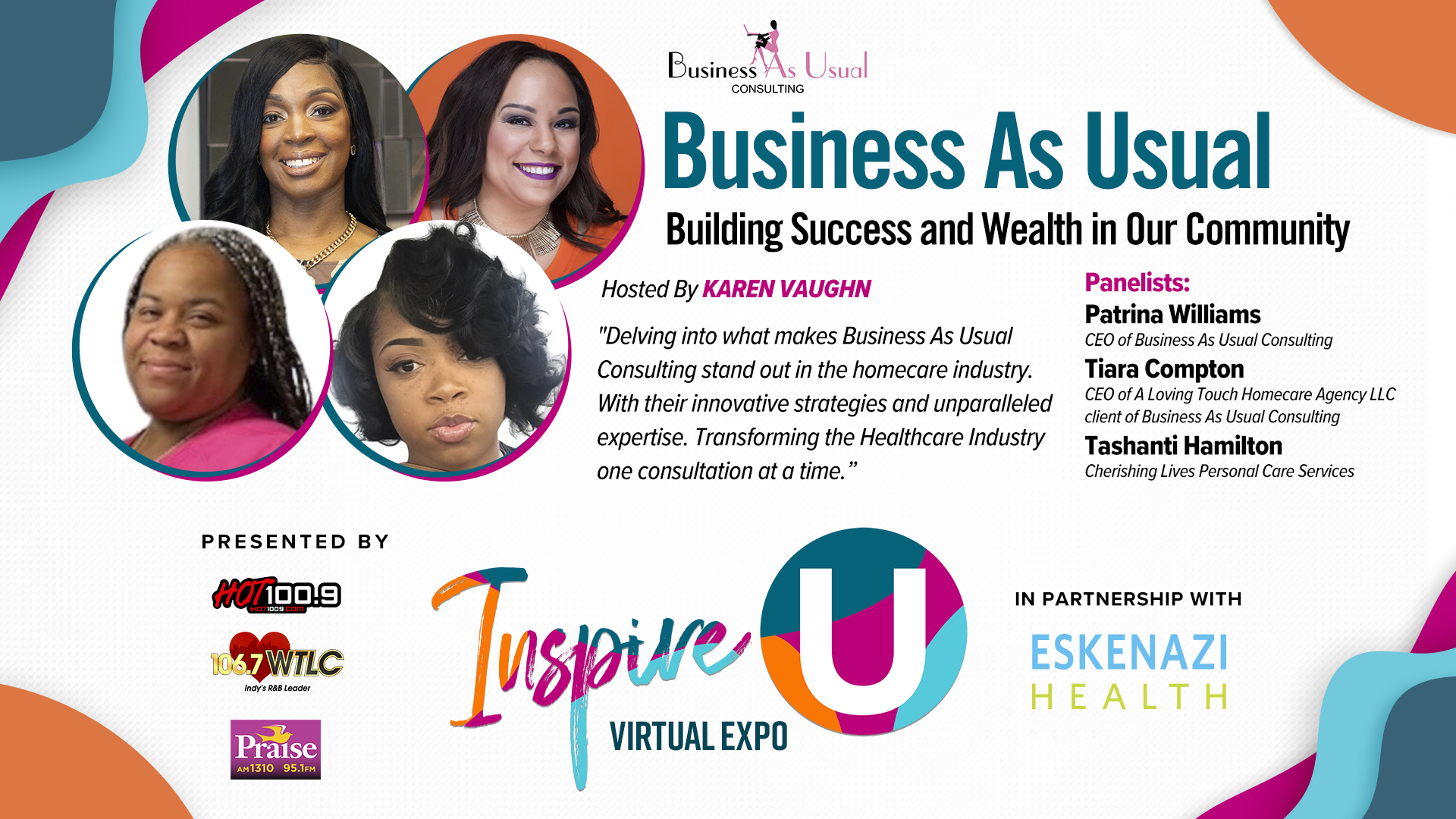 Inspire U graphics for 2023 Indianapolis Seminars - Eskanazi