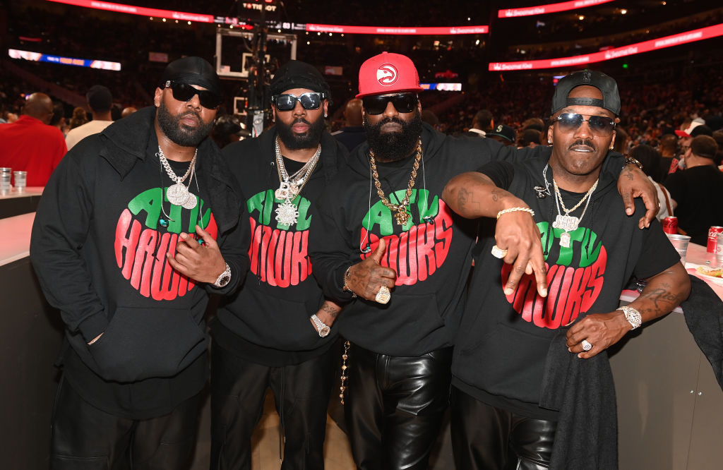 Celebrities Attend San Antonio Spurs v Atlanta Hawks